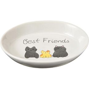 SPOT by Ethical Products - Heavy Ceramic High Gloss Dog Bowl Cat Bowl Durable Dog Food and Water Pet Dish - Dishwasher Safe - Best Friends Oval CAT Dish 6"