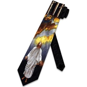 Steven Harris Jesus Ties Mens Religious Necktie Cross Tie for Men Symbolic Christian Neckties