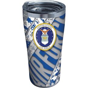 Tervis Air Force Digi Camo Triple Walled Insulated Tumbler Travel Cup Keeps Drinks Cold & Hot, 20oz Legacy, Stainless Steel