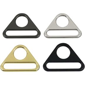 Zinc Alloy Round Hole Triangle D-ring Adjustment Buckle for Bag Strap Webbing