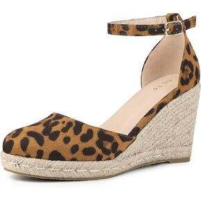 Perphy Platform Espadrilles Closed Toe Wedge Heel Sandals Wedges for Women