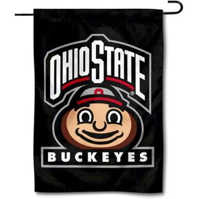 College Flags & Banners Co. Ohio State Buckeyes Brutus Mascot Head Garden Flag
