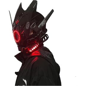 Cybe𝐫punk Mask, Halloween Cosplay Fit Party Music Festival Accessories with Light in Saudi Arabia