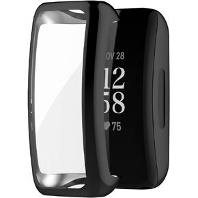 MOTONG Compatible with Fitbit Inspire 3 Case Cover - Full Coverage TPU Protective Case Cover Compatible with Fitbit Inspire 3/2(TPU Black)