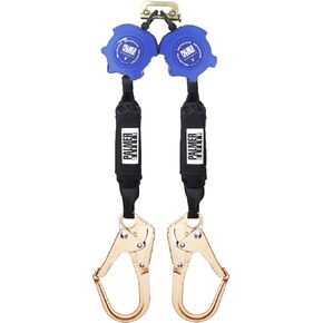 Palmer Safety Fall Protection SRL121122T Twin SRL 6' Lightweight Web with Rebar Hooks