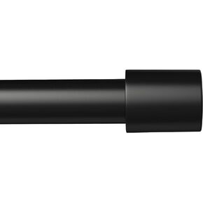 Extra Long Curtain Rods for Windows 240 Inches, 1 Inch Diameter Adjustable Black Curtain Rod, Heavy Duty Modern curtain rod with Aluminium Finials, 32"-240"