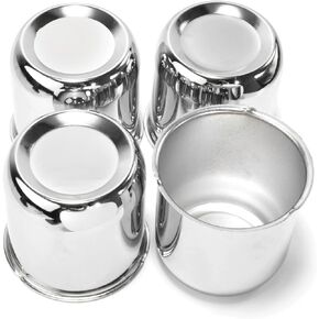 4Pcs 2.91inch Trailer Wheel Center Caps Fit 2.91"-2.95" Center Bore Truck Trailer RV SUV Wheels Rims, Carbon Steel Silver Hub Covers