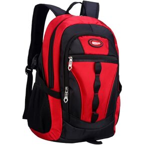 Kids School Backpack For Boy And Girl,Large Capacity High Middle Elementary Primary Students Teens Sports Bookbag (Red)