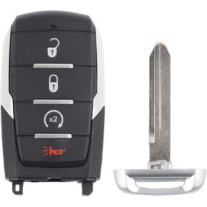 Dasbecan Key Fob Replacement Compatible with 2019-2022 Dodge Ram 1500 Smart Car Keyless Entry Remote Control Remote Start 68442907 68291689 OHT-4882056 4 Buttons