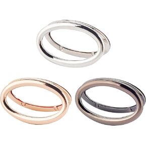 PH PandaHall Metal Handbag Handle, 6pcs 3 Colors Oval Purse Handles 10.9x6.8cm/4.3x2.7" Cut Out Purse Handle for Crochet Clutch Evening Bag Straw Bags Macrame Handbag Purse Making Handle Replacement