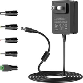 24V DC Power Supply AC Adapter, 24Vdc 1.5A 1A 0.5A Power Cord for 24 Volts LED Strip Light CCTV Camera Bluetooth Speaker Massage Gun Essential Oil Diffuser LED Floor Lamp Wall Charger.