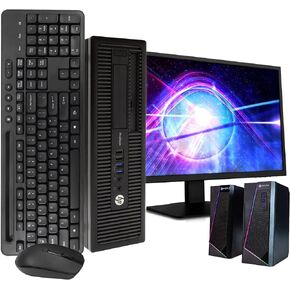 HP ProDesk 600G1 Business Desktop PC - Intel i5, 8GB Ram, 500GB HDD, Windows 10 Pro 64bit, 24 Monitor, Wireless Keyboard and Mouse (Renewed)