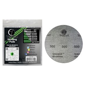 TruCut Sanding Pad | 500 Grit | 5" Diameter | Sanding Pads Made for Bowling Balls | Bowling Ball Resurfacing Pads | Surface Management | Bowling Ball Restoration | Bowling Supplies & Accessories