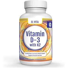 Vitamin D3 & K2. 90 Natural Cherry Chewable Vegetable Tablets. 2-in-1 Support Vitamin Dietary Supplement. Promotes Essential Bone & Immune Health. No Sugar Added.