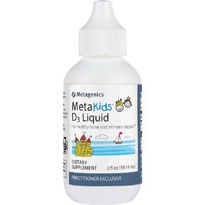 Metagenics MetaKids D3 1000 IU Liquid Vitamin D Supplement to Help Support Bone and Immune Health - 2 fl oz, 2,275 Servings