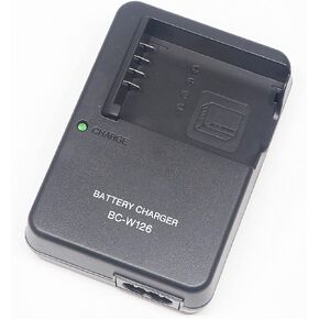 BC-W126 NP-W126 Camera Battery Charger for Fujifilm: FinePix X-T3 X-T2 X-T30 X-T20 X-T200 X-E3 X-A5 X-A3 X-H1 X-PRO3 X-PRO2 Micro Single Camera NP-W126S W126S Adapter Power Supply Cord