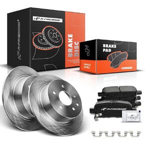 A-Premium 11.48 inch(291.7 mm) Rear Solid Disc Brake Rotors + Ceramic Pads Kit Compatible with Select Nissan Models - Altima 2002-2023, Juke 2011-2017, Maxima 2004-2008, Sentra 2007-2019, 6-PC Set