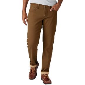 Weatherproof Vintage 1948 Fleece-Lined Jeans Classic Straight Leg (34W X 32L, Tan)