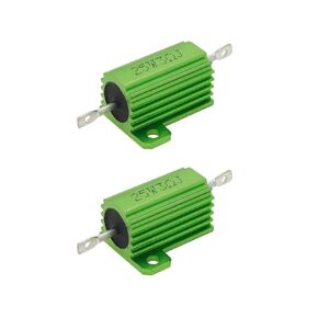 2 Pcs Aluminum Shell Wirewound Resistors, 25W 3 Ohm