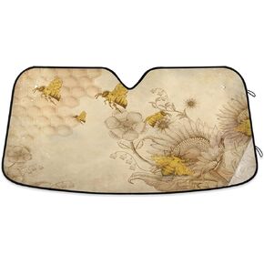 Cute Dog Corgi Butts Windshield Sunshade, Car Front Window Sunshade Block UV Rays Cool Your Vehicle, Sun Visor Protector Easy to Install, Sun Heat Reflector Fordable and Portable