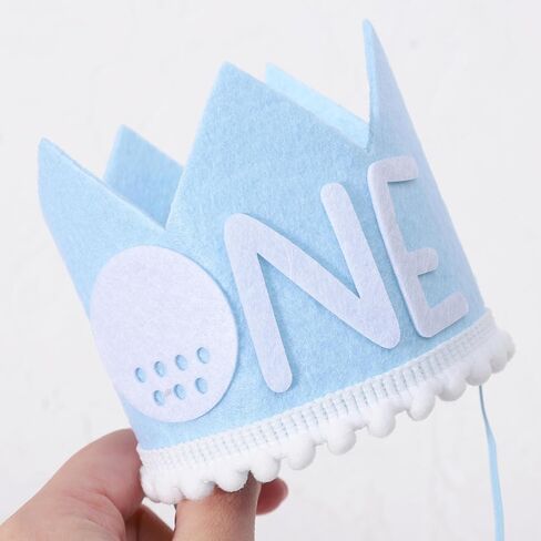 تاج الجولف لعيد الميلاد الأول للأولاد - ديكور عيد الميلاد الأول للجولف، حفلة عيد ميلاد واحدة للجولف، فتحة في تاج واحد، حفلة بطابع الجولف in Kuwait