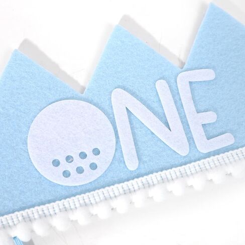 تاج الجولف لعيد الميلاد الأول للأولاد - ديكور عيد الميلاد الأول للجولف، حفلة عيد ميلاد واحدة للجولف، فتحة في تاج واحد، حفلة بطابع الجولف in Kuwait