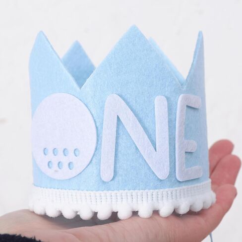 تاج الجولف لعيد الميلاد الأول للأولاد - ديكور عيد الميلاد الأول للجولف، حفلة عيد ميلاد واحدة للجولف، فتحة في تاج واحد، حفلة بطابع الجولف in Kuwait