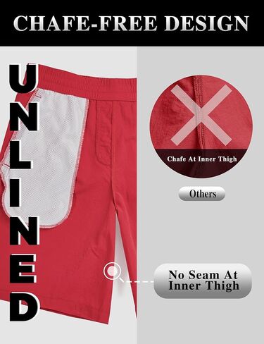 FitsT4 Sports Men's Quick Dry Swim Trunks Without Mesh Liner,Board Shorts with Pockets,Drawstring Elastic Waist,9 Inch Inseam in Saudi Arabia