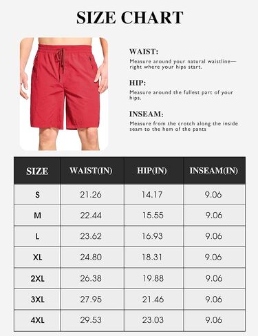 FitsT4 Sports Men's Quick Dry Swim Trunks Without Mesh Liner,Board Shorts with Pockets,Drawstring Elastic Waist,9 Inch Inseam in Saudi Arabia