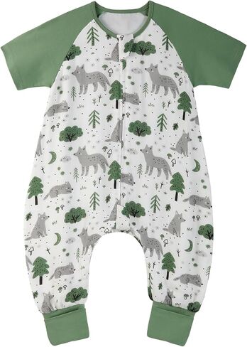 Yoofoss Muslin Toddler Sleep Sack 6-18 Months with Feet 0.5 TOG Soft Lightweight Baby Sleeping Bag with Legs for Walkers 2-Way Zipper Wearable Blanket in Saudi Arabia