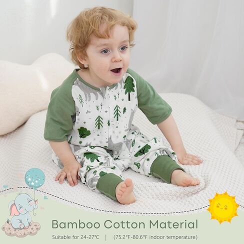 Yoofoss Muslin Toddler Sleep Sack 6-18 Months with Feet 0.5 TOG Soft Lightweight Baby Sleeping Bag with Legs for Walkers 2-Way Zipper Wearable Blanket in Saudi Arabia