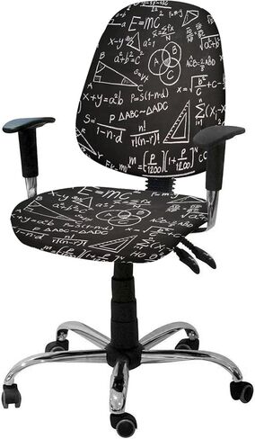غطاء كرسي المكتب غطاء كرسي مكتب رياضي وهندسي قابل للتمدد، أغطية كرسي كمبيوتر عالمية مرنة، صيغ علمية، سبورة طباشير، أغطية حماية للكرسي الدوار قابلة للتمدد in Kuwait