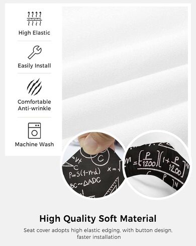 غطاء كرسي المكتب غطاء كرسي مكتب رياضي وهندسي قابل للتمدد، أغطية كرسي كمبيوتر عالمية مرنة، صيغ علمية، سبورة طباشير، أغطية حماية للكرسي الدوار قابلة للتمدد in Kuwait