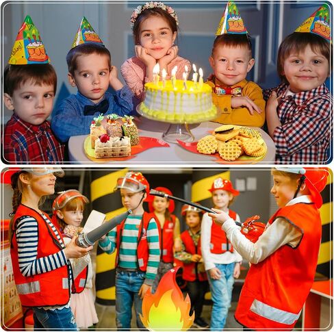 24 قطعة من أطباق ورق النار، لوحات عيد ميلاد رجال الإطفاء، لوحات موضوعية لشاحنة الإطفاء، أطباق على شكل حريق للاستعمال مرة واحدة، ديكورات حفلات أعياد الميلاد، مستلزمات حفلات رجال الإطفاء in Saudi Arabia