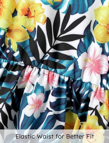 PATPAT Toddler Kids Girls Summer Dress Sling Dress Floral Casual Dress Sleeveless Hawaiian Sundress in Kuwait