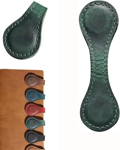 Crazy Horse Leather Magnetic Bookmarks, Personalized Retro Leather Bookmarks, Customized Magnet Bookmarks, Customizable Page Marker Gifts for Book Lovers Readers Kids(1PCS Dark Blue) in Saudi Arabia