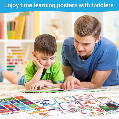 10 Pieces English Phonics Language Arts Charts Posters Bulletin Board Set Classroom Decorations Vowel Phonics Wall Charts Organization Learning Posters for Kindergarten Homeschool Wall Decor Supplies in Saudi Arabia