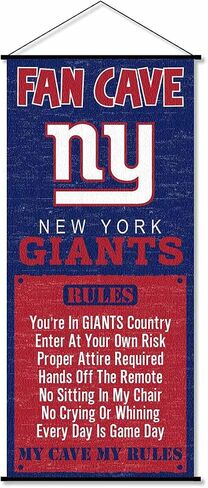 New York Giants Man Cave Fan Banner Wall Door Scroll in Saudi Arabia