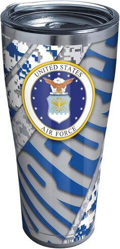 Tervis Air Force Digi Camo Triple Walled Insulated Tumbler Travel Cup Keeps Drinks Cold & Hot, 20oz Legacy, Stainless Steel in Saudi Arabia
