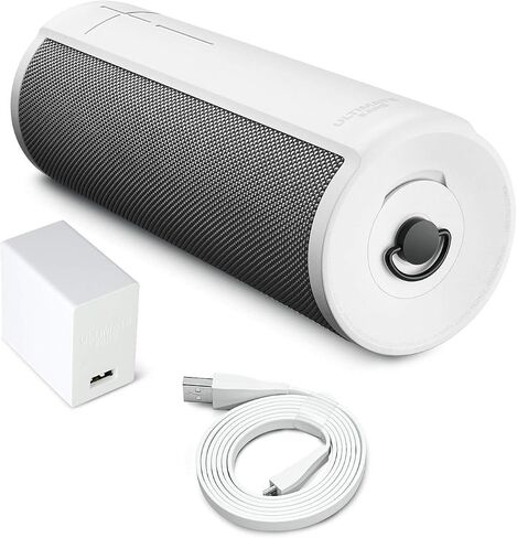 سماعات Ultimate Ears MEGABLAST المحمولة بتقنية Wi-Fi/Bluetooth مع التحكم الصوتي من Amazon Alexa بدون استخدام اليدين (مقاوم للماء) - Blizzard (متجدد) in Saudi Arabia