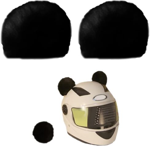 Helmet Decorations Set 1 Pair Round Bear Ear 1 Piece Bear Tail Included Cute Helmet Accessories in Saudi Arabia