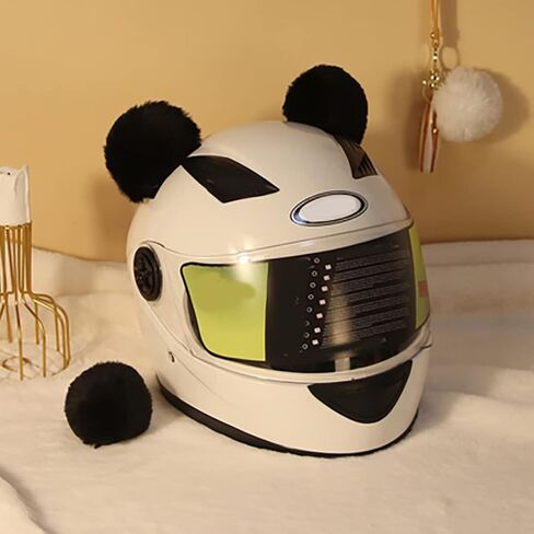 Helmet Decorations Set 1 Pair Round Bear Ear 1 Piece Bear Tail Included Cute Helmet Accessories in Saudi Arabia