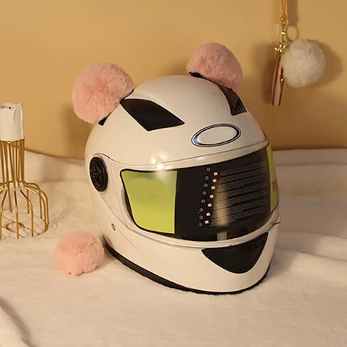 Helmet Decorations Set 1 Pair Round Bear Ear 1 Piece Bear Tail Included Cute Helmet Accessories in Saudi Arabia