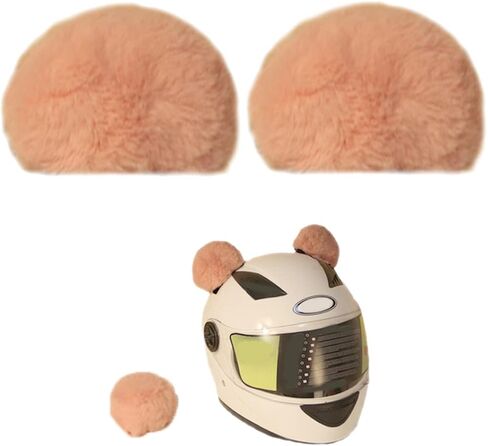Helmet Decorations Set 1 Pair Round Bear Ear 1 Piece Bear Tail Included Cute Helmet Accessories in Saudi Arabia
