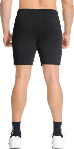 BROKIG Men's Airstretch Gym Shorts,5 Inch Slim Fit Running Exercise Athletic Workout Shorts for Men with Zipper Pockets in Saudi Arabia