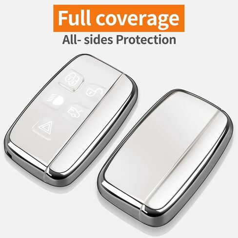 Sindeda for Land Rover Key Fob Cover with Keychain Soft Full Protection Key Shell Key Case Compatible with Land Rover LR4 Range Rover Sport Evoque Jaguar XF XJ XJL F-pace (Blue) in Saudi Arabia