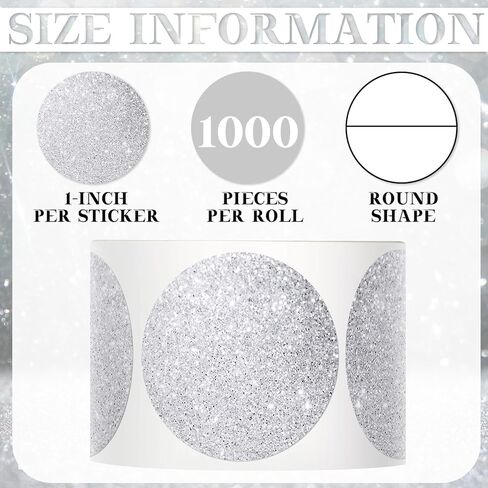 Zonon 2 لفات 2 بوصة ملصقات حرارية لدائرة الصيف ملصقات حرارية فضية لامعة مستديرة متعددة الأغراض ملصقات لامعة اسم العلامة ملصقات ذاتية اللصق لختم المغلف DIY هدية عيد ميلاد in Kuwait