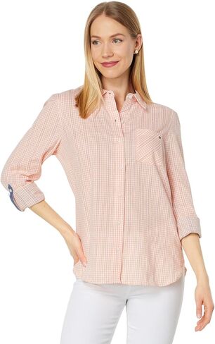 Tommy Hilfiger Women's Collared Roll Tab Long Sleeve Sportswear Top in Saudi Arabia