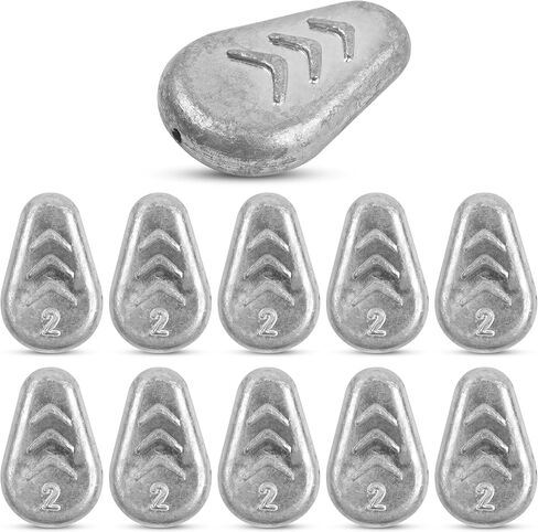 No Roll Sinker Fishing Weights,Flat Inline Sinkers Weights No Snag Slip Sinkers Saltwater Surf Fishing Weights Gear Tackle for Catfish Rig in Saudi Arabia