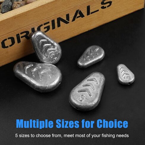 No Roll Sinker Fishing Weights,Flat Inline Sinkers Weights No Snag Slip Sinkers Saltwater Surf Fishing Weights Gear Tackle for Catfish Rig in Saudi Arabia